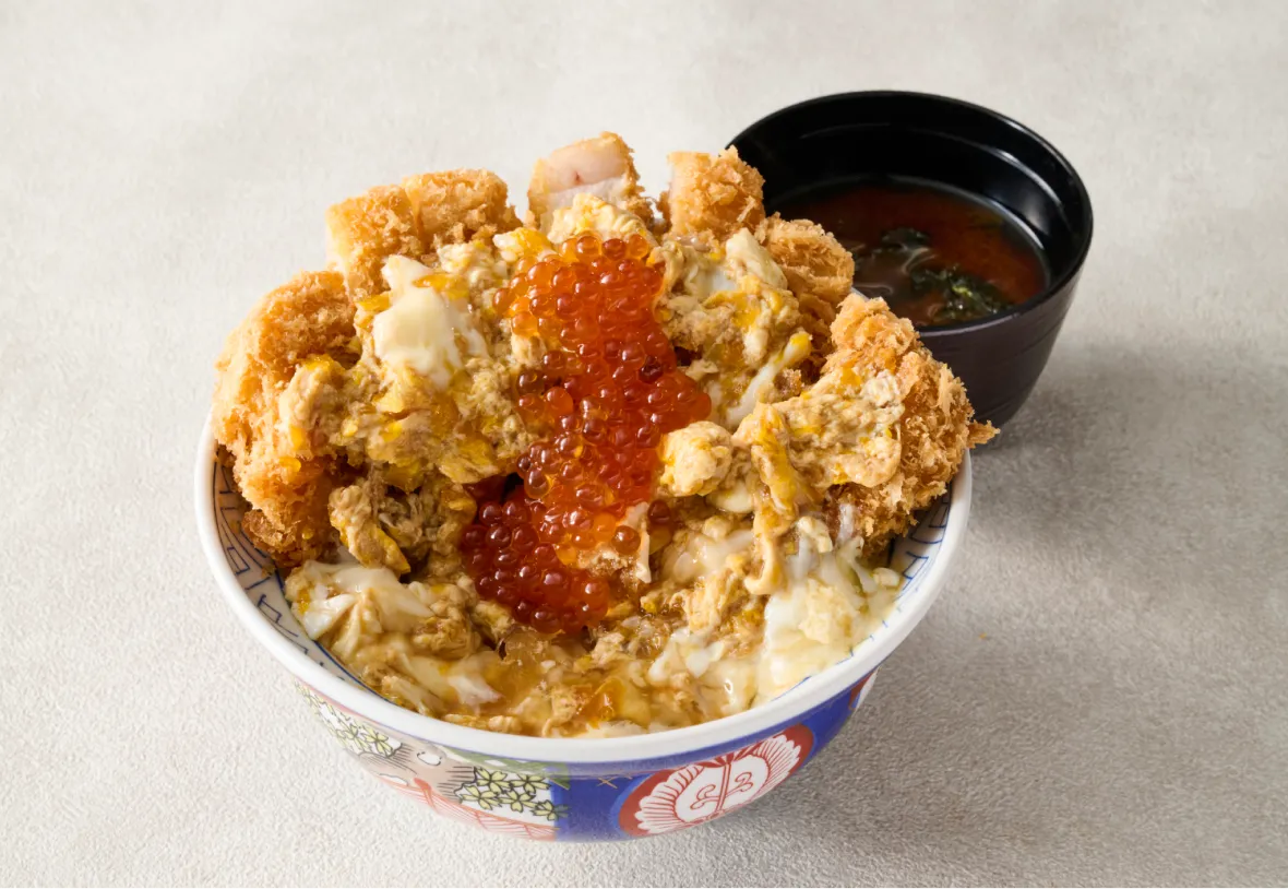 Domestic Pork Loin Cutlet Rice Bowl ~ Topped with Salmon Roe ~