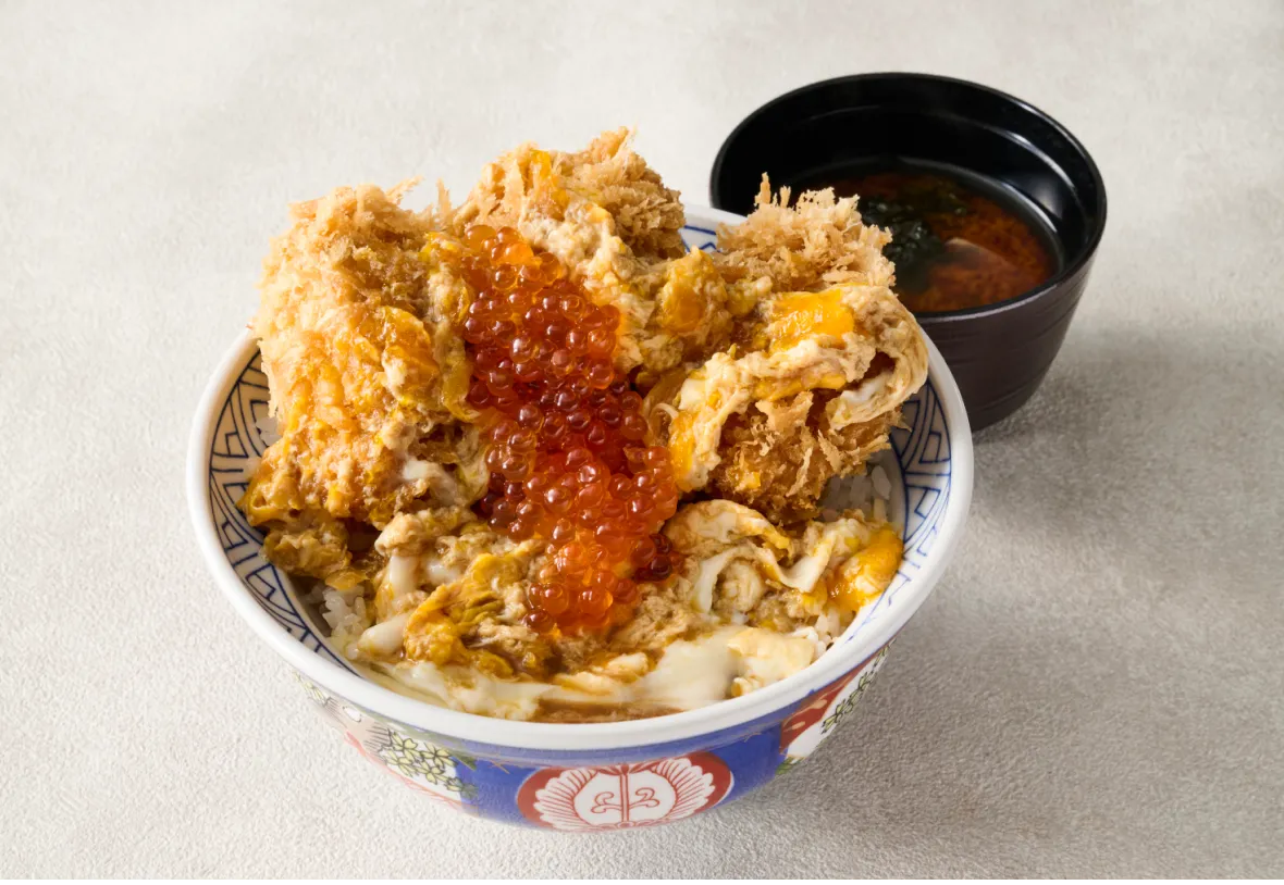 Domestic Pork Tenderloin Cutlet Rice Bowl ~ Topped with Salmon Roe ~